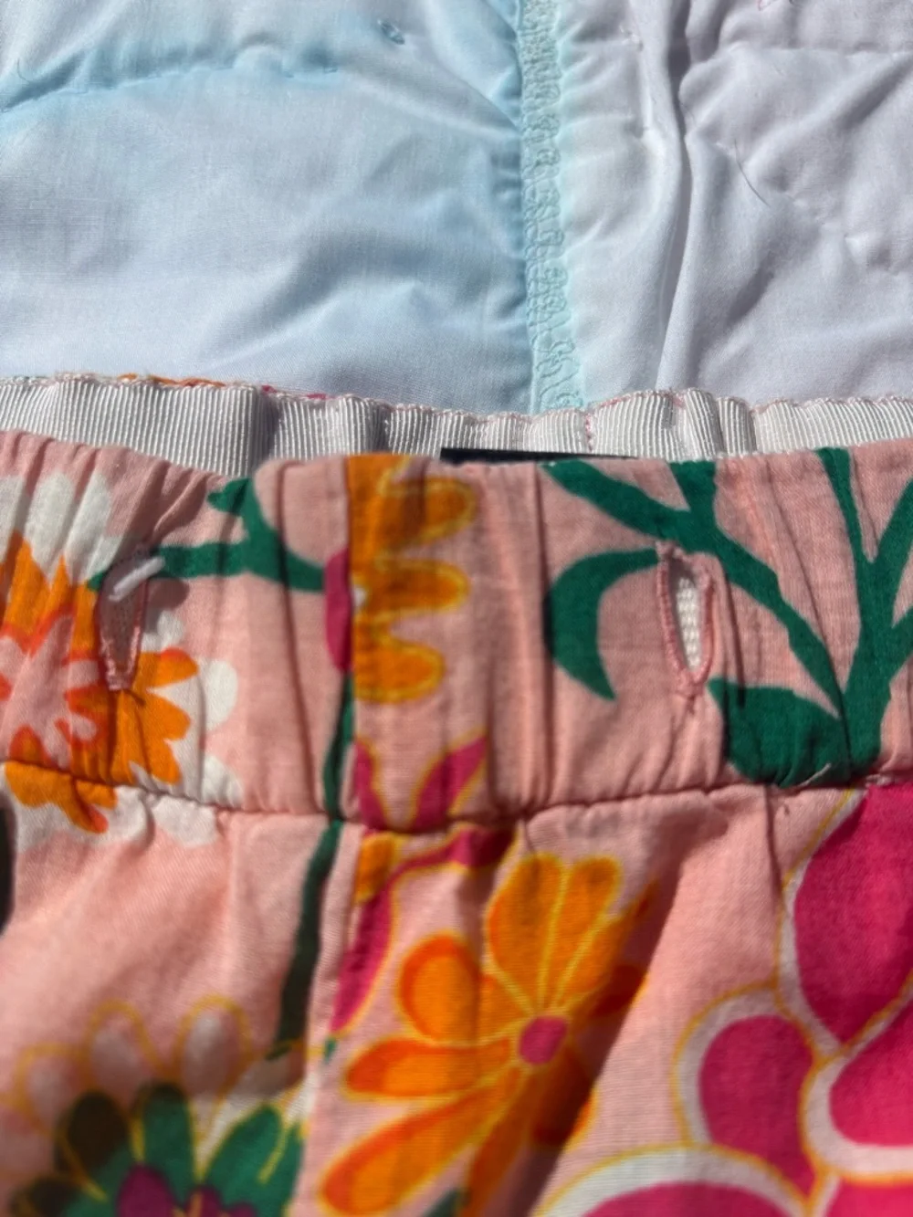 J. CREW Pink Orange Green Floral Lightweight Cotton Pajama Pants